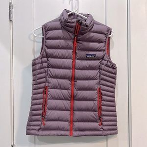 Patagonia Down Puffy Vest - Lilac & Orange - Women’s Small